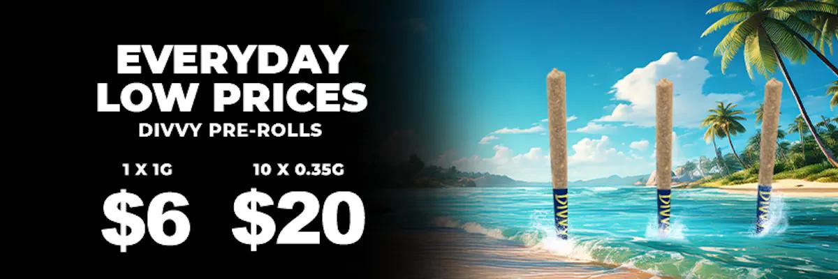 Divvy Pre-Rolls Everyday Low Prices - Cannabis deal image