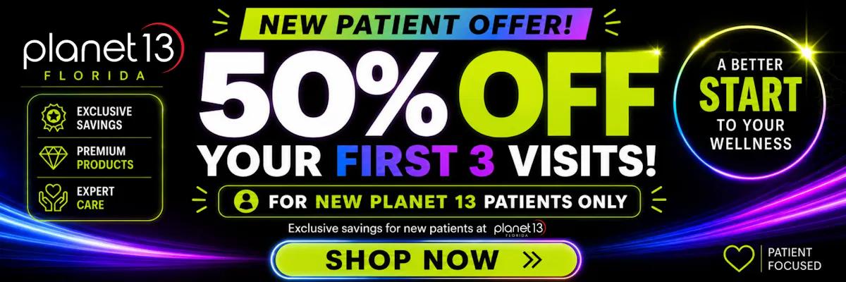 New Patients: 50% Off First 3 Visits - Cannabis deal image