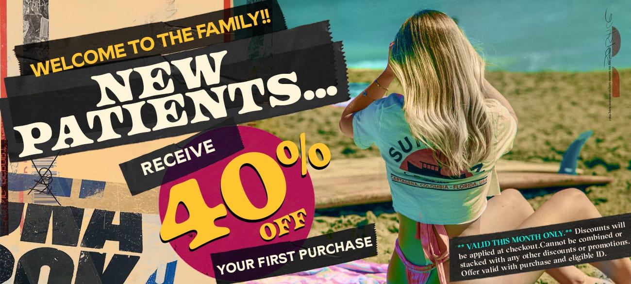 New Patients Receive 40% Off First Purchase - Cannabis deal image