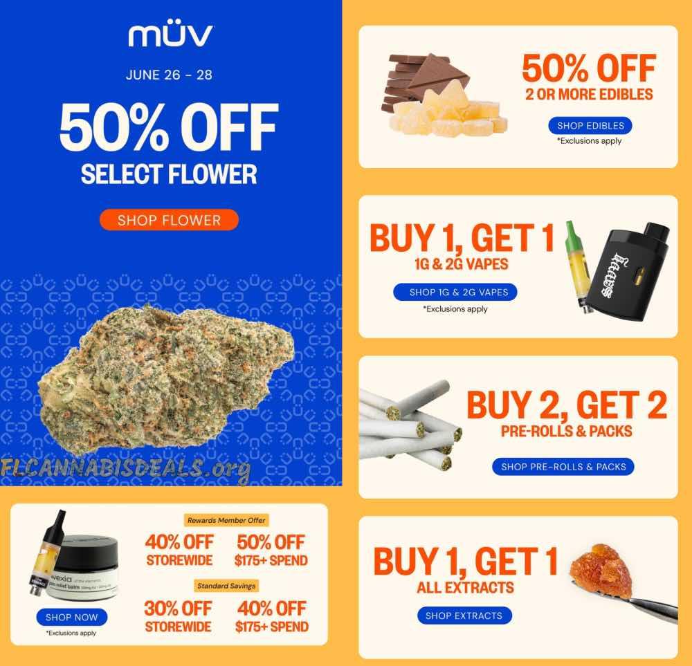 50% Off Flower, BOGO Vapes & Extracts - Cannabis deal image