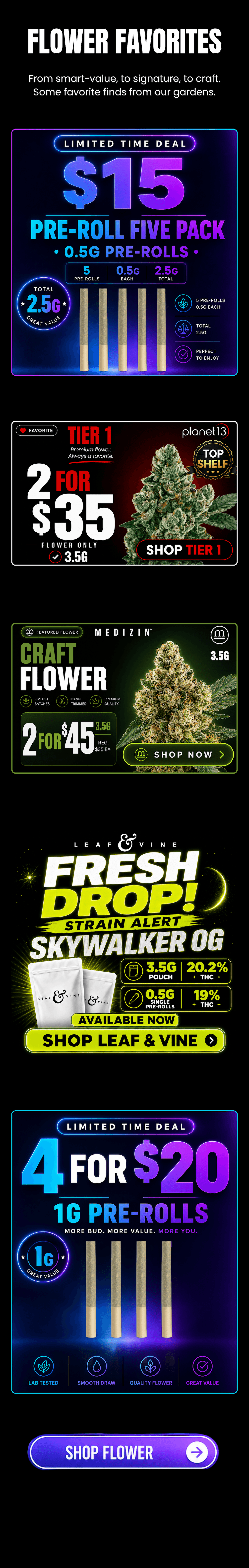 Planet 13 Flower Campaign Deals - Cannabis deal image